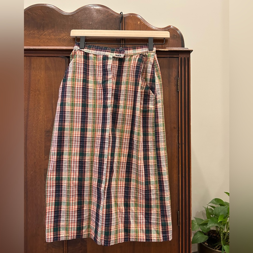 Vintage Plaid A-Line/Pencil Skirt